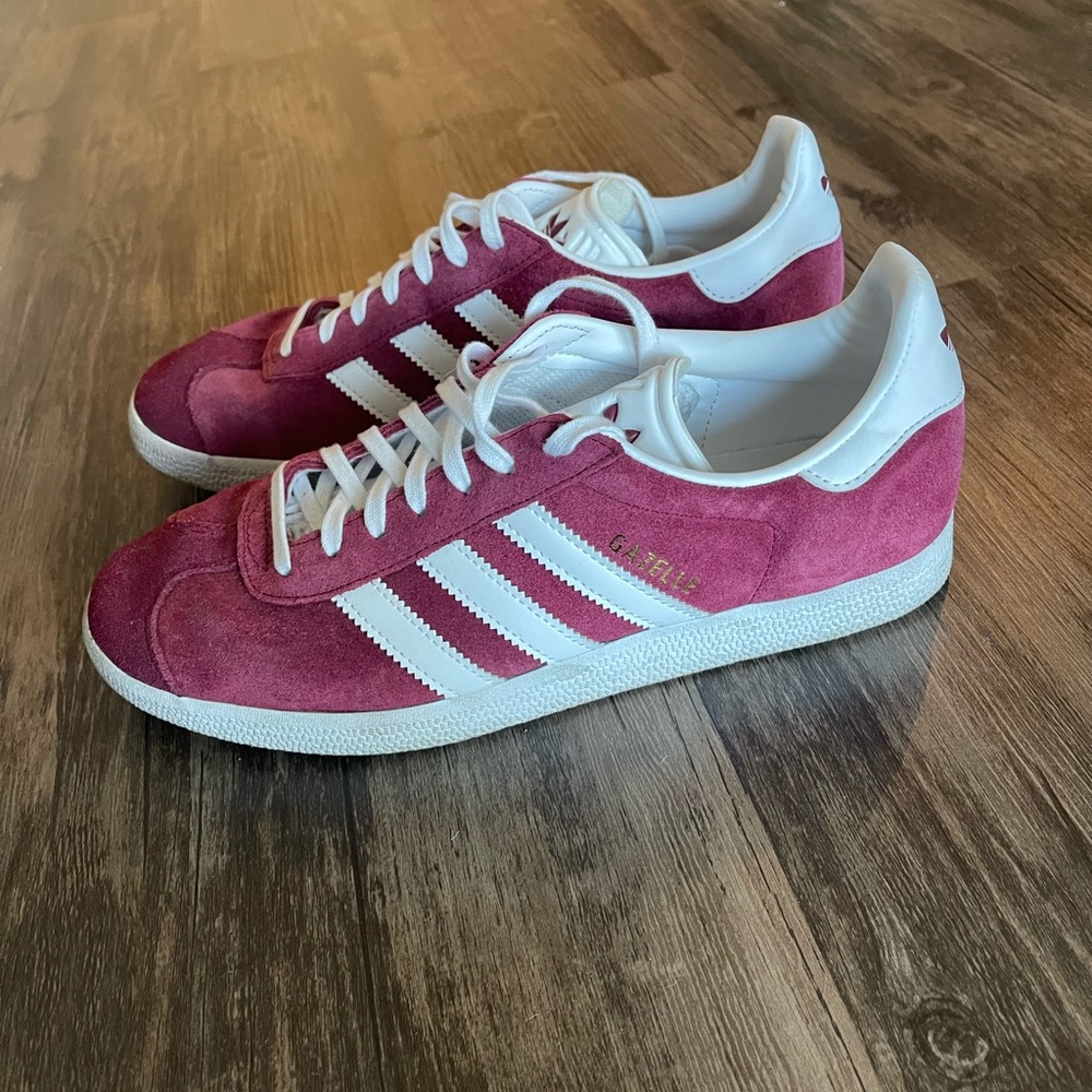 Adidas Gazelle Red Suede Sneakers - Picture 2 of 6